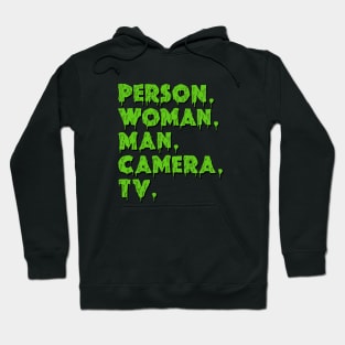 person woman man camera tv Hoodie